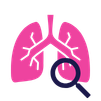 Informational text about low-dose CT lung screening with a maroon call-to-action button at the bottom.