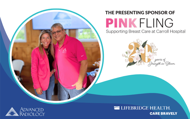 Advanced Radiology sponsors LifeBridge Health Hospital Foundation Pink Fling supporting breast health and breast cancer survivors